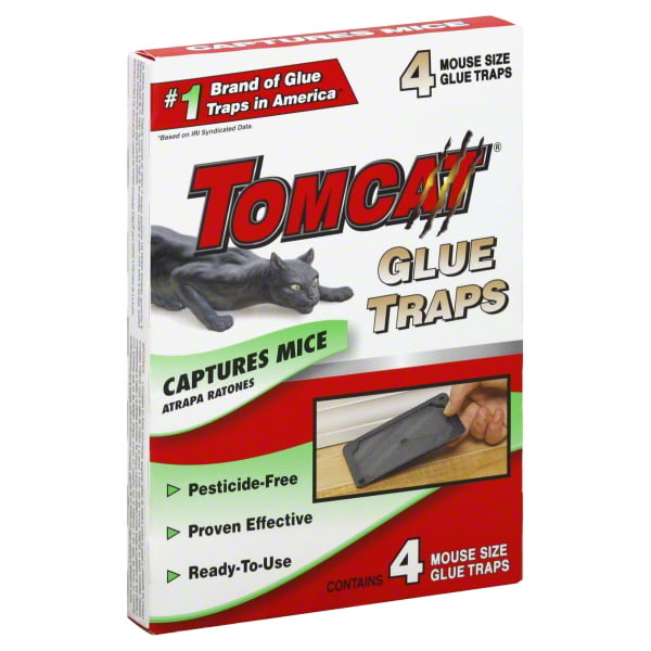 NEW Mouse Trap Glue Tray Board Tomcat Bulk Mice Size with 100% Capture  4 PACK 