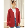 thumbnail image 3 of Women's Cardigan 2023 Open Front Oversized Button Lightweight Sweaters V Neck Loose Cardigans Knit Outwear, 3 of 14