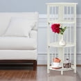 thumbnail image 2 of Casual Home 4-Shelf Corner Folding Bookcase, White, 2 of 5