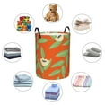 thumbnail image 6 of XMXT Collapsible Laundry Basket, Elegant Floral Leaves Polyester Waterproof Laundry Hamper, 40L, 6 of 8
