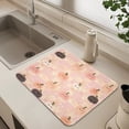 thumbnail image 6 of Dish Drying Mat Absorbent Dish Drainer Kitchen Counter 15.7x11.8inch Dish Drying Pad for Countertops Sinks Draining Racks Pink and Peach Halloween Pattern, 6 of 9
