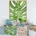 thumbnail image 3 of Designart Détail botanique de palmier tropical vert feuille de Monstera ART MURAL À CADRE FLOTTÉ, 3 of 4