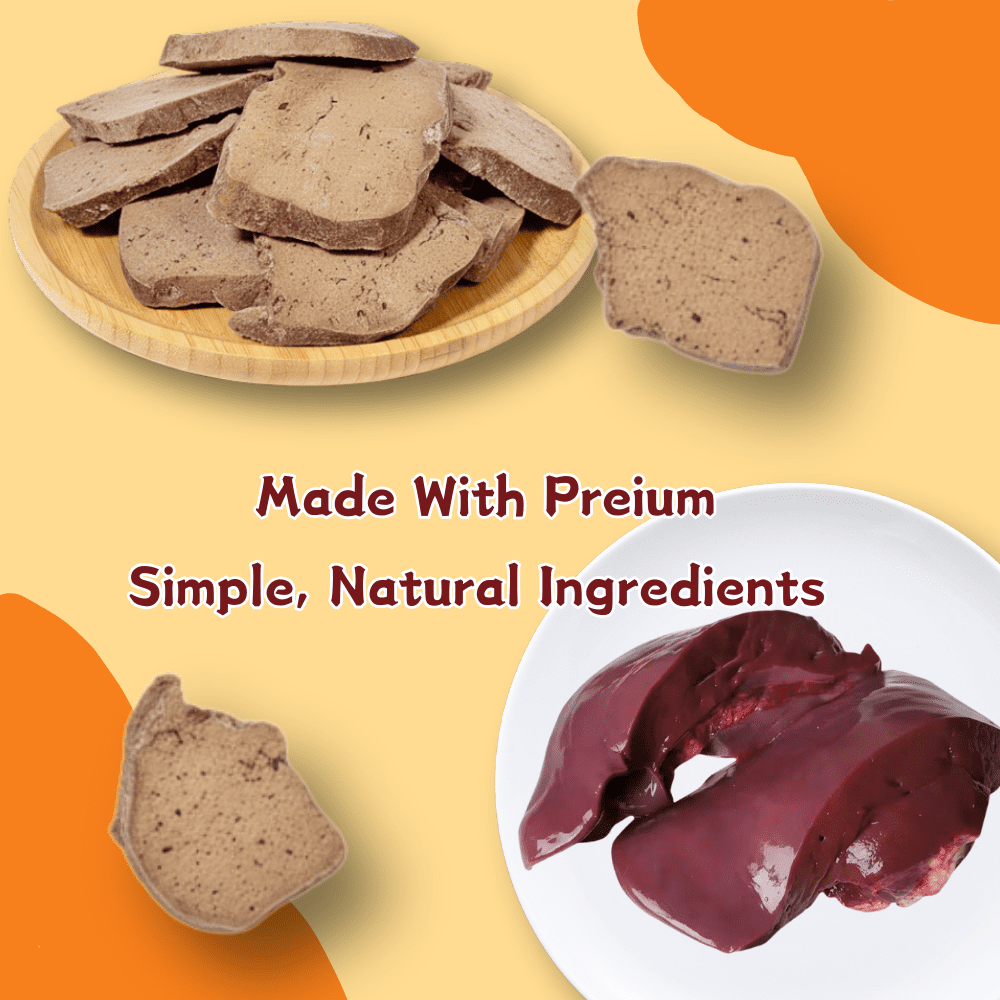 Tender Touch Freeze-Dried Beef Liver Dog Treats, Nutrient-Rich and High-Protein Single Ingredient Snack for All Breeds, All-Natural,14.11 Ounce
