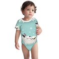 thumbnail image 3 of Daiia French Bulldog Taking a Bath Printed Unisex-Baby Short Sleeve Onesies Bodysuits Baby Climbing Clothes Soft and Comfortable Romper with Expandable Shoulder Design-12 Months, 3 of 8
