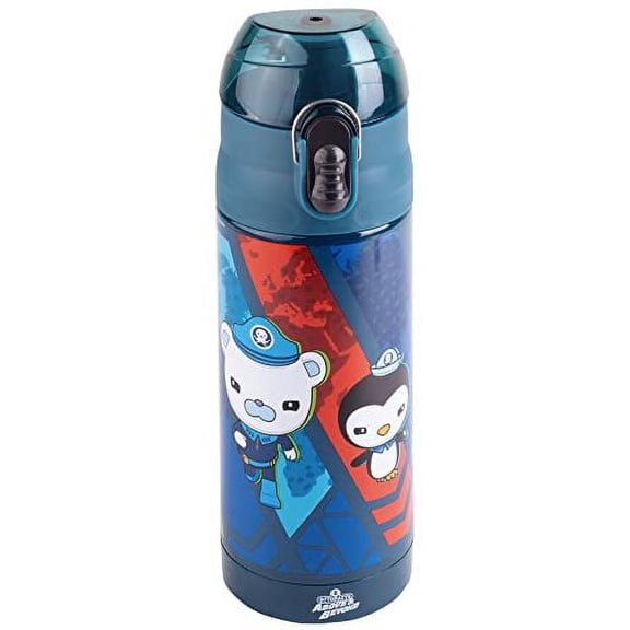 Octonauts Above & Beyond Stainless Steel 13 oz Insulated Water Bottle for Boys - Easy to Use for Kids - Reusable Spill Proof BPA-Free Blue Water Bottle