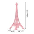 thumbnail image 2 of WEUVEB Tower Effiel Decor Eiffel Tower Statue Pink Alloy 2Pcs European Decor Travel Memories, 2 of 9