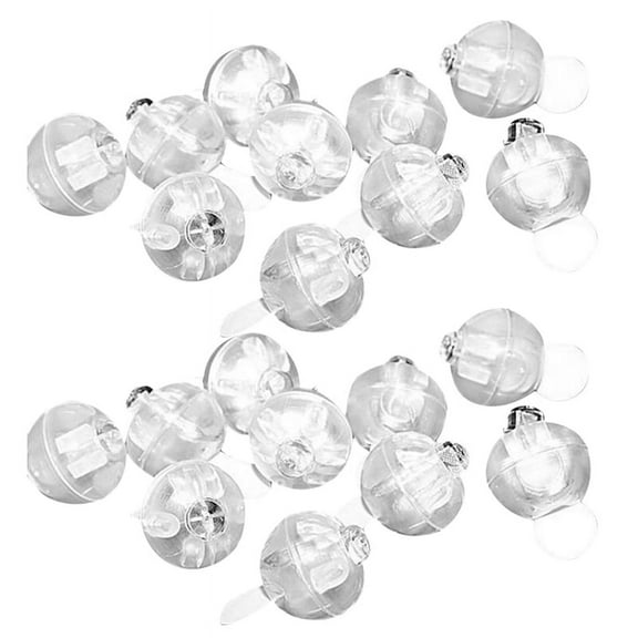 20Pcs Mini Round Ball LED Balloon RGB Lights Valentine's Day Flash Lamps for Lantern Christmas Halloween Wedding Party,20x LED balloons lights(Included 40 AG3 Battery),Multicolor