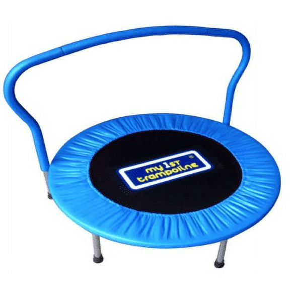 Sportspower My 1st Trampoline 36" Indoor/Outdoor Mini Rebounder Trampoline with No-Gap Padded Cover, for Toddlers & Kids, Max Weight Capacity 220 LBS - BLUE