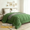 thumbnail image 6 of BedTreat Down Alternative Comforter with Corner Tabs - All Season Quilted Full Size 240 GSM Green Comforter, Machine Washable Microfiber Bedding, 6 of 8