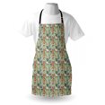 thumbnail image 4 of Jungle Apron, Pattern with Exotic Rain Forest and Funny Animals Tiger Snake Sloth Illustration, Unisex Kitchen Bib with Adjustable Neck for Cooking Gardening, Adult Size, Multicolor, by Ambesonne, 4 of 4