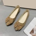 thumbnail image 4 of DYTTDG Women's Vintage Knit Flats | Bowknot Detail On Shallow Toe Casual Shoes for Daily Wear, Walking & Vocation, 4 of 8