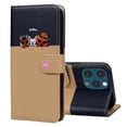 thumbnail image 4 of Allytech Wallet Case for iPhone 13 Pro Max with Cute Cartoon Pattern, 3 Card Slots + 1 Cash Slot + Wrist Strap, Premium PU Leather Stand Magnetic Clasp Shockproof Protective Case, Khaki, 4 of 8