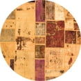 thumbnail image 1 of Ahgly Company Indoor Round Patchwork Orange Transitional Area Rugs, 6' Round, 1 of 4