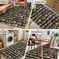 thumbnail image 6 of Cactus Plant Washable Area Rugs 2.7'x5', Green Cactus Botanical Tropical Plant Black Background Low Pile Throw Living Room Rug Non-Slip Sturdy Edge Binding Carpet for Indoor Entryway Bedside Kitchen, 6 of 9