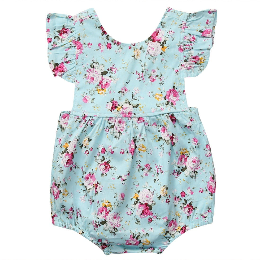 Baby Girls Spanish Romany Style Floral Jumpsuit  Bodysuit #22 