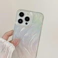 thumbnail image 2 of Designed for iPhone Case,Luxury Laser Crystal Feather Pattern Shockproof Protective Cover Phone Case (iPhone 15 Pro Max,White), 2 of 5