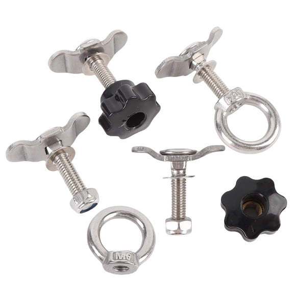 Stainless Steel L Track Double Lug Threaded Stud Nut Kit for Truck Bed Pickup RV ATV