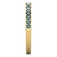 thumbnail image 4 of 0.285 ctw Wedding Band for Women - 14K Yellow Gold Blue Moissanite Stackable Eternity Ring, 4 of 6