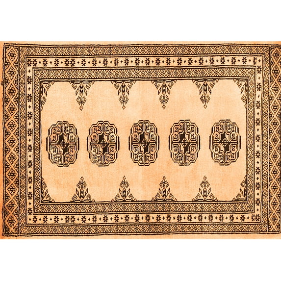 Ahgly Company Indoor Rectangle Persian Orange Traditional Area Rugs, 8' x 12'