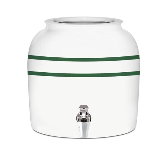 DS161 Goldwell Designs® Solid Green Porcelain Water Dispenser Crock DS161 Goldwell Designs® Solid Green Porcelain Water Dispenser Crock