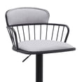thumbnail image 4 of BenJara Nish 25-33 Inch Adjustable Barstool Chair, Light Gray Fabric, Black Frame, 4 of 4