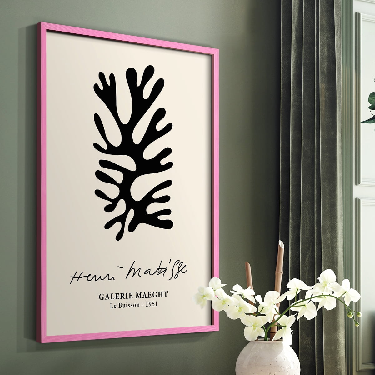 Matisse CXLIX Framed Print in Pink Solid Wood 8 x 10 Framed Print
