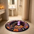 thumbnail image 6 of sruoe Horror Themed Circular Halloween Floor Mat, Spooky Optical Illusion Area Rug, Halloween Home Decor for Lounge, Bedroom Interior Decoration, 6 of 6