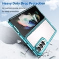 thumbnail image 3 of TECH CIRCLE For Galaxy Z Fold 4 Case,[Non-Yellowing][Supports Wireless Charging] Slim Thin Shockproof Transparent Bumper Cover Full Body Protective Clear Case for Samsung Galaxy Z Fold 4 7.6",Skyblue, 3 of 7