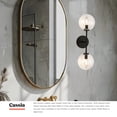 thumbnail image 4 of Alora Lighting WV549220MBOP Cassia 2 Light 20" Tall Bathroom Sconce - Black, 4 of 7