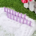 thumbnail image 1 of SHOWERORO 10Pcs Mini House Ornament Small Fences Purple Wood DIY Terrarium Decor, 1 of 6