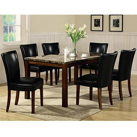 Blackburn Marble Top Dining Table Warm Brown