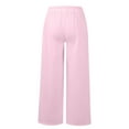 thumbnail image 4 of YDKZYMD Black Sweatpants for Women Wide Leg Petite High Waisted Teen Girls Sweatpants with Pockets Clearance Elasticwaist Baggy Pants Fall Straight Leg Flare Jogger Pants Pink M, 4 of 7