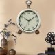 thumbnail image 3 of Reloj despertador, reloj de mesa retro que no hace tictac, funciona con pilas, reloj despertador pequeño con analógico de cuarzo, reloj de escritorio para dormitorios, sala de estar, decoración (blanc Feliz Sencillez, 3 of 5