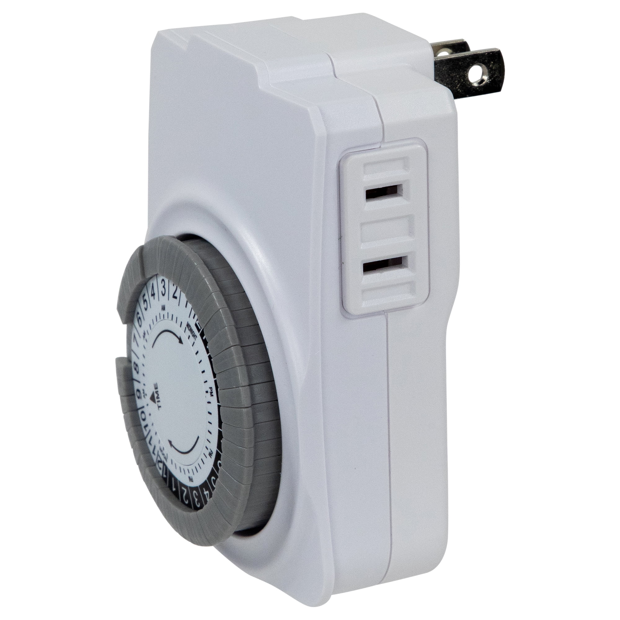 Northlight 24-Hour Electronic Mechanical Countdown Timer - 3.5" - White