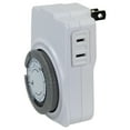 thumbnail image 3 of Northlight 24-Hour Electronic Mechanical Countdown Timer - 3.5" - White, 3 of 6