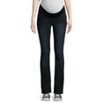 thumbnail image 2 of Oh! Mamma Maternity Women's Straight Leg Jeans with Demi Panel (Women's & Women's Plus), 2 of 6
