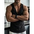 thumbnail image 6 of Men'S Tank Tops Sleeveless V Neck Workout Muscle Gym Athletic Shirts Casual Summer Tee Black XL, 6 of 8