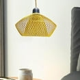 thumbnail image 6 of oshhnii Iron Wire Lampshade Farmhouse Light Fixture Hollow Basket Pendant Lamp Shade for Gold, 6 of 9