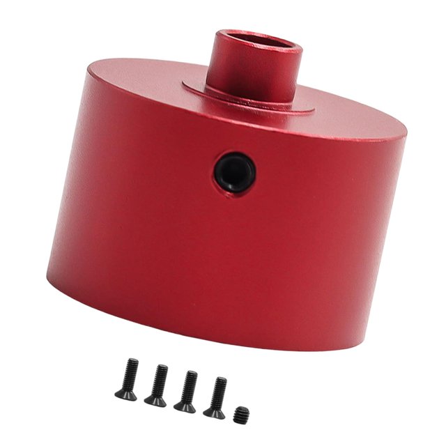 Pieza de repuesto para portador diferencial de metal a escala 1:8, carcasa de caja de cambios para coche RC, carcasa de caja de cambios diferencial de Rojo