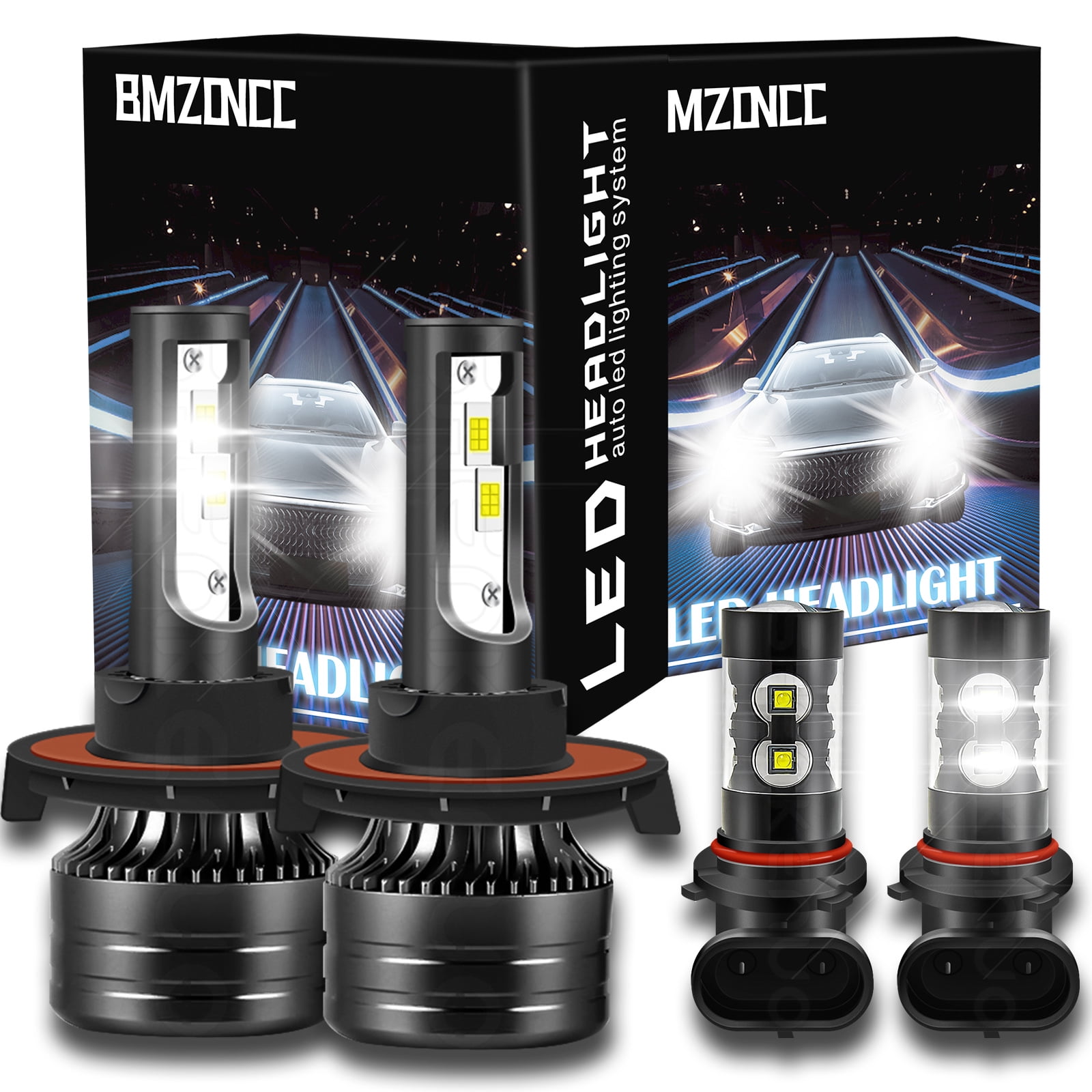 For Chevy HHR 20062011 LED Headlight Bulbs,H13+9145 High Low Beam Foglight Bulbs 6000K White