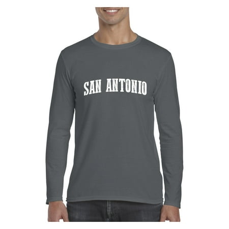 San Antonio Texas Men Softstyle Long Sleeve (Dr George Best San Antonio)