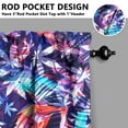 thumbnail image 5 of Colorful Weed Print Tier Curtains Set of 3 - Tie Dye Weed Leaf Pattern Short Curtains for Kitchen, Includes Valance & 2 Panels (27.5x24"), Semi-Sheer Hemp Leaf Rod Pocket Drapes, 5 of 6