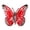 red, variant on Colorful Metal Butterfly Garden Decor - Outdoor Lawn Wall Art Ornament - Vibrant Handcrafted Sculpture for Yard, Patio, Porch - Rust-Resistant Indoor Outdoor Decoration - 11cm x 9cm