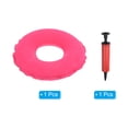 thumbnail image 3 of Cojín de asiento inflable Uxcell, almohada lumbar para la espalda en forma de dona con bomba, rosa, 3 of 6