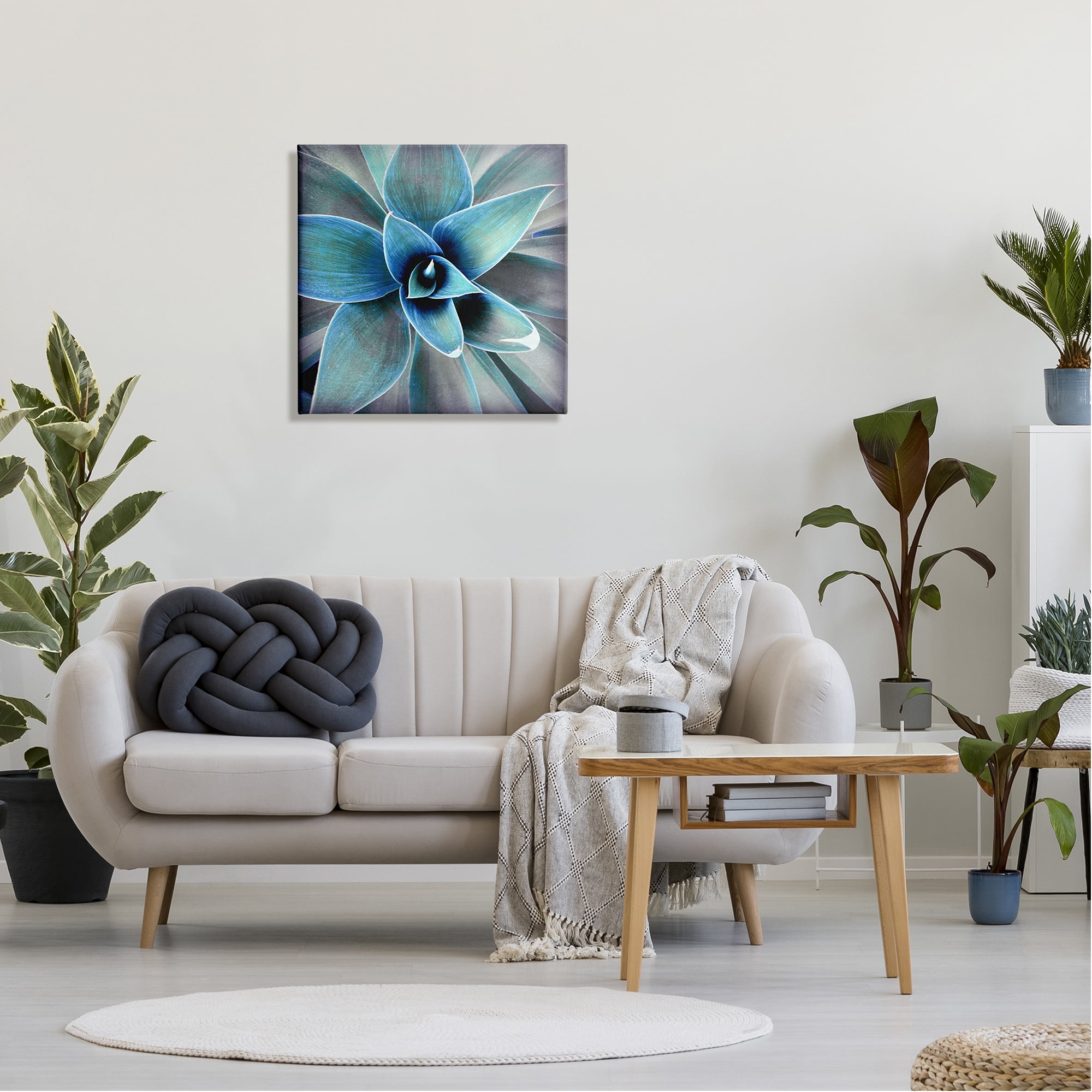 Stupell Modern Close Up Plant Leaves Botanical & Floral Photography Gallery Wrapped Canvas Print Wall Art