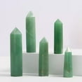 thumbnail image 2 of GKNET Natural Aventurine Crystal Obelisk Quartz Point Decoration Reiki Healing Stone-50~60mm, 2 of 8