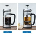 thumbnail image 3 of Easyworkz Cafetière à Piston en Acier Inoxydable 34 oz avec Verre Borosilicate, Poignée Douce, 3 of 5