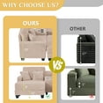 thumbnail image 5 of Wiilayok 82.6" Oversized Chaise Lounge Chair Indoor for Living Room,Corduroy Lounge Chair Indoor with Ottoman,USB Ports,Adjustable Backrest,Comfy Cloud Sofa Couch,No Assembly, Pink, 5 of 8