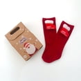 thumbnail image 2 of Children Christmas Stockings Cartoon Doll Stockings Non Slip Floor Stockings Solid Color Medium Tube Stockings, 2 of 4