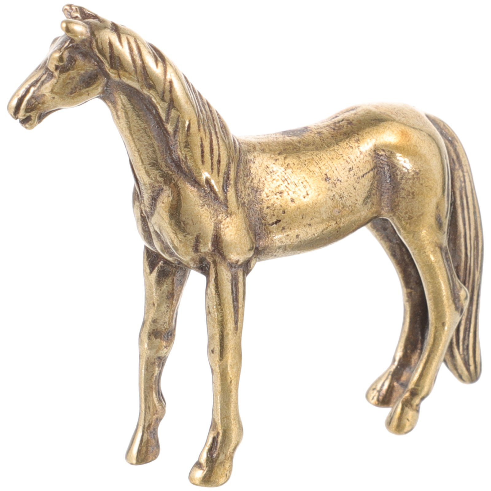Vintage Brass Horse Statue Desktop Miniature Horse Figurine Decoration